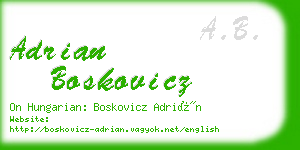 adrian boskovicz business card